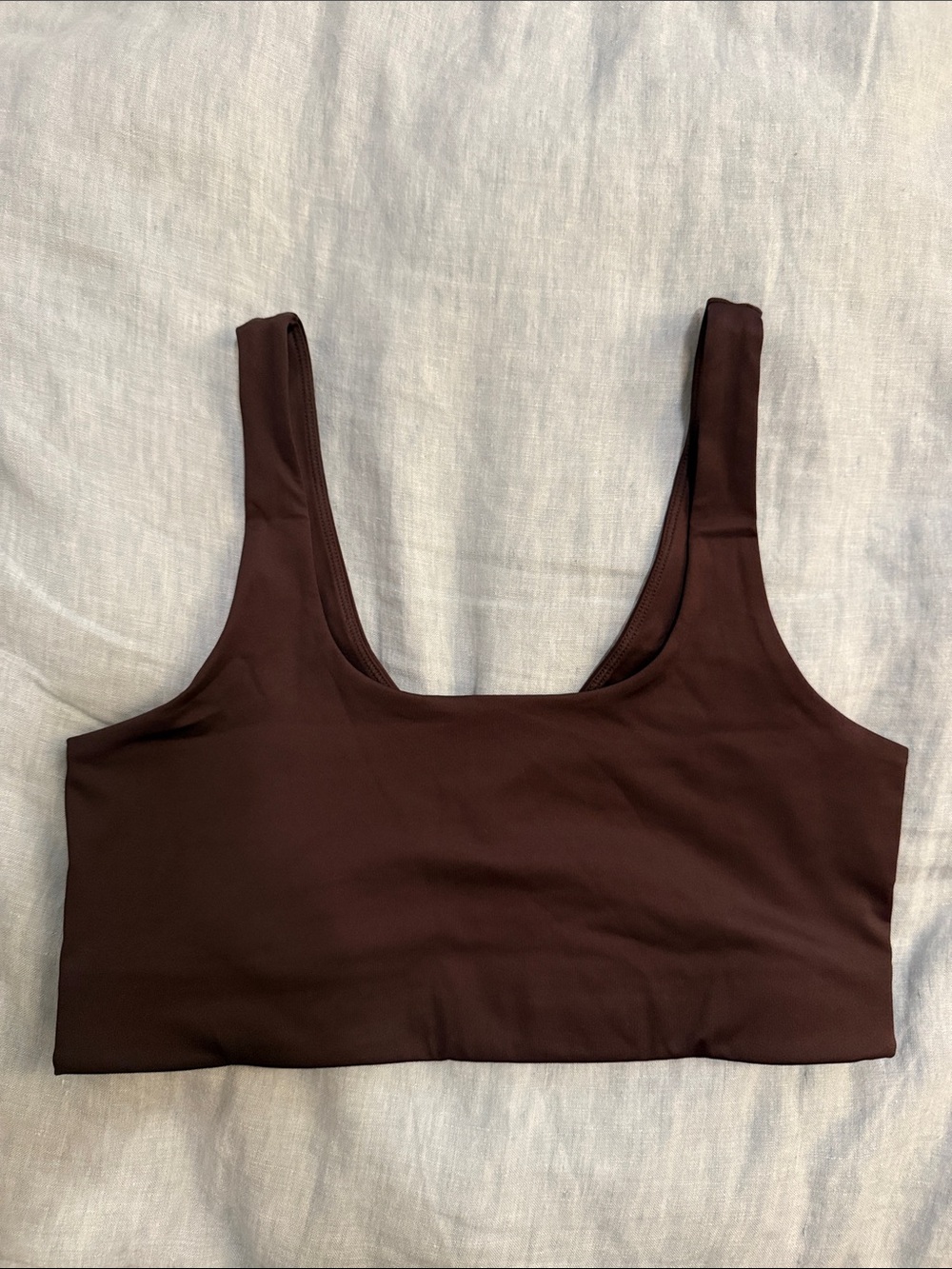 Girlfriend collective bra in dark brown